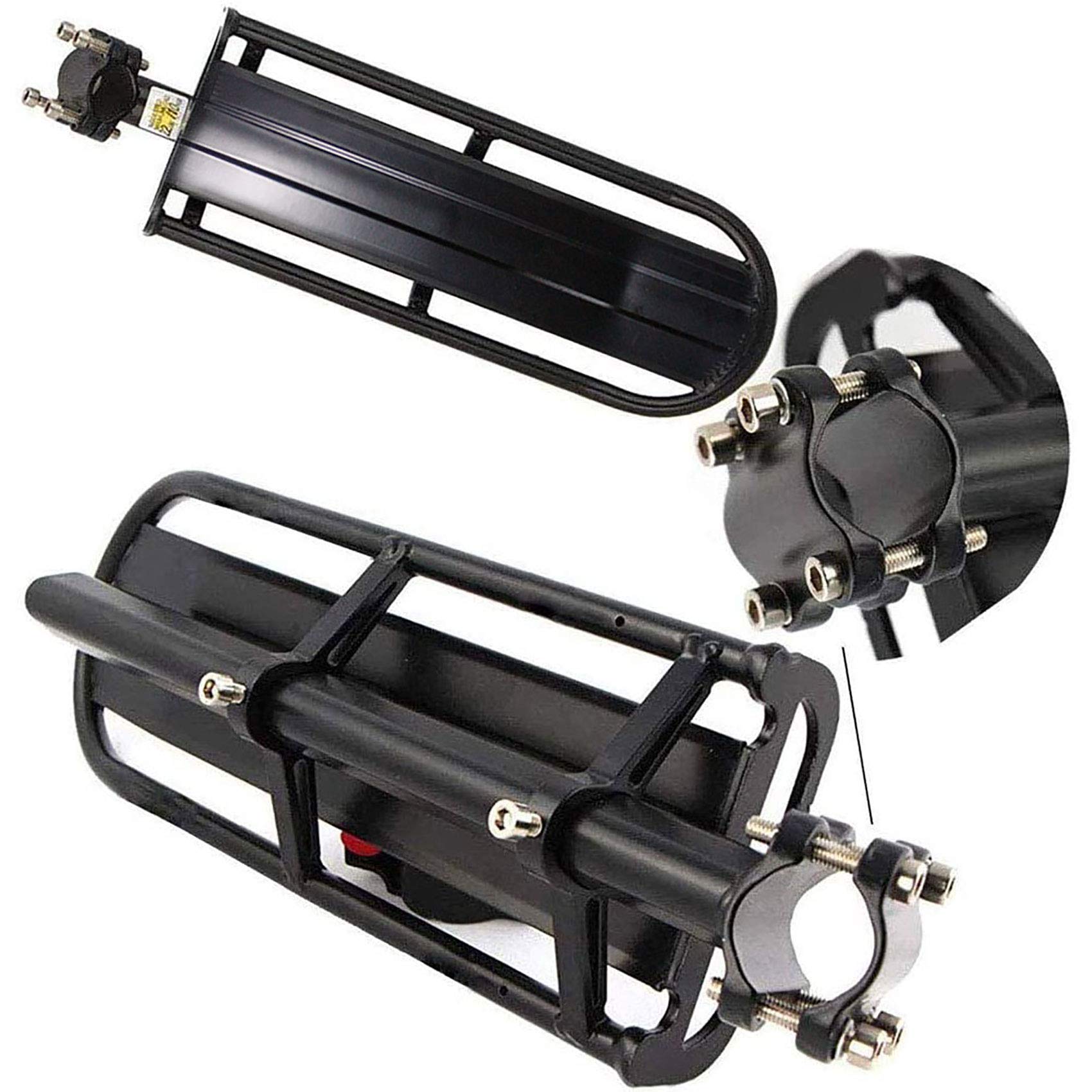 Adjustable Bike Cargo Rear Rack - Retractable Bicycle Luggage Carrier for Mountain/Road Bikes - Heavy Duty Black Bike Rack for Commuting, Touring & Outdoor Adventures