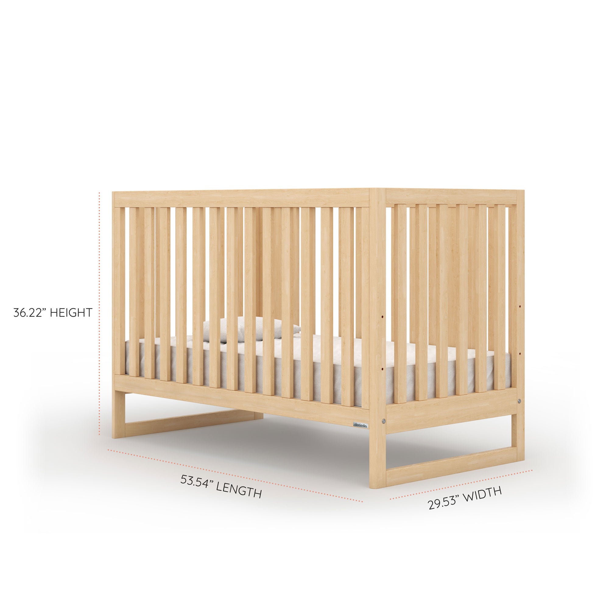 Austin 3-in-1 Convertible Baby Crib - White Wooden Nursery Furniture for Newborn to Toddler | Perfect for Modern Nursery, Bedroom & Daycare Use