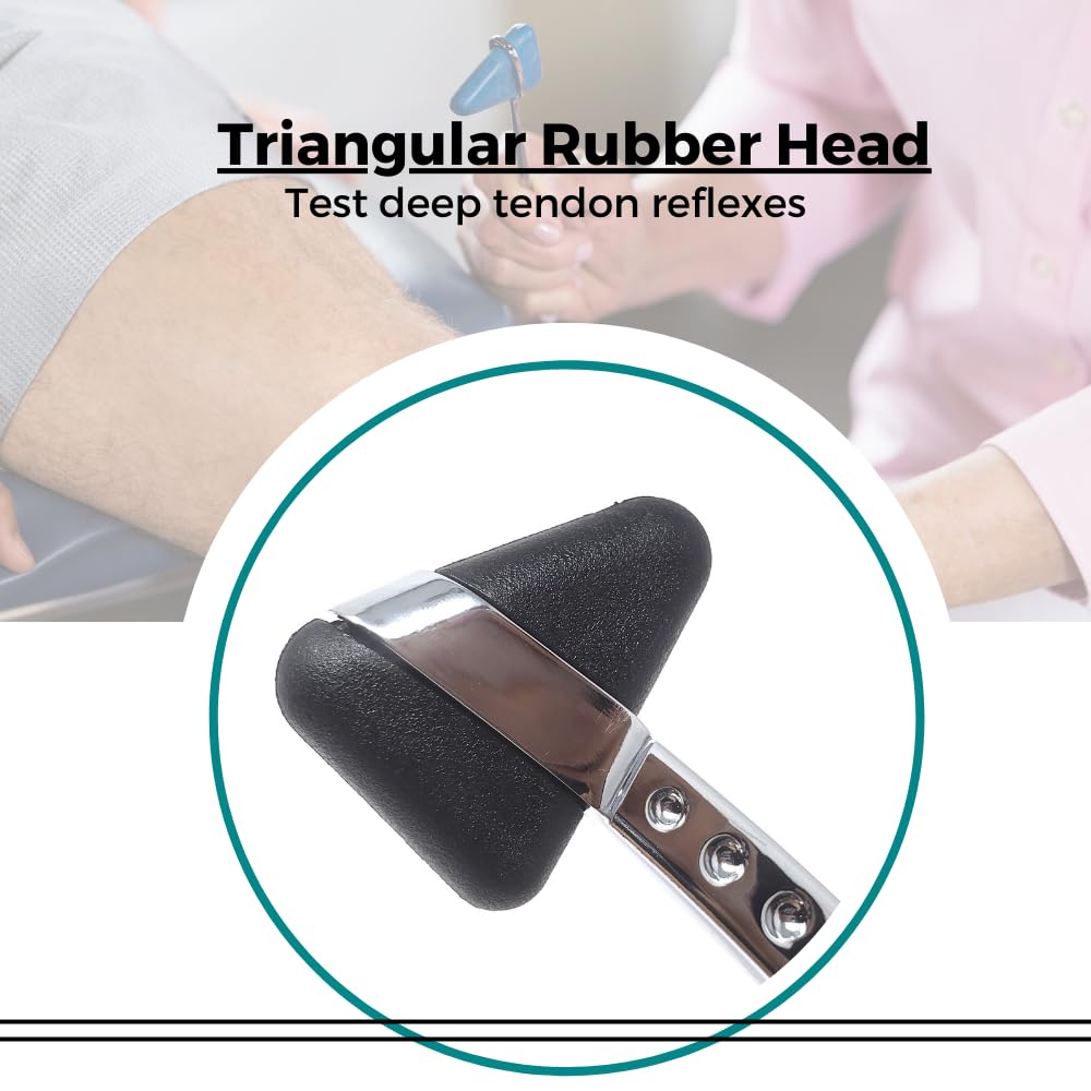 Stainless Steel Neurological Reflex Hammer - Ergonomic Percussion Medical Tool for Doctors, Nurses & EMS Professionals | Ideal for Physical Exams, Neurological Testing & Medical Student Training