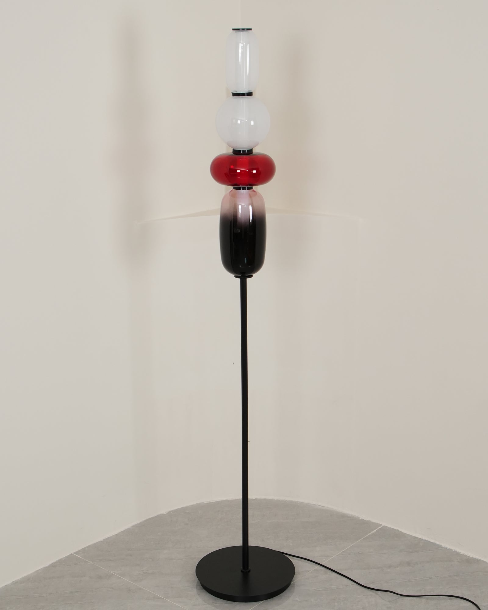 Candied Glass Floor Lamp - Modern LED Standing Light for Living Room, Bedroom, and Office Decor