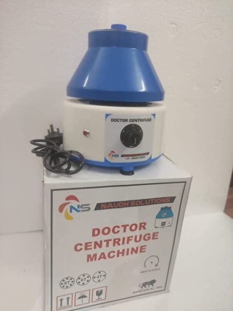 High-Speed Laboratory Centrifuge Machine - 8 Tubes x 15ml Capacity, 3500 RPM with Rubber Vacuum Foot & Heavy Metal Body - Ideal for Medical Labs, Blood Sample Processing, and Scientific Research