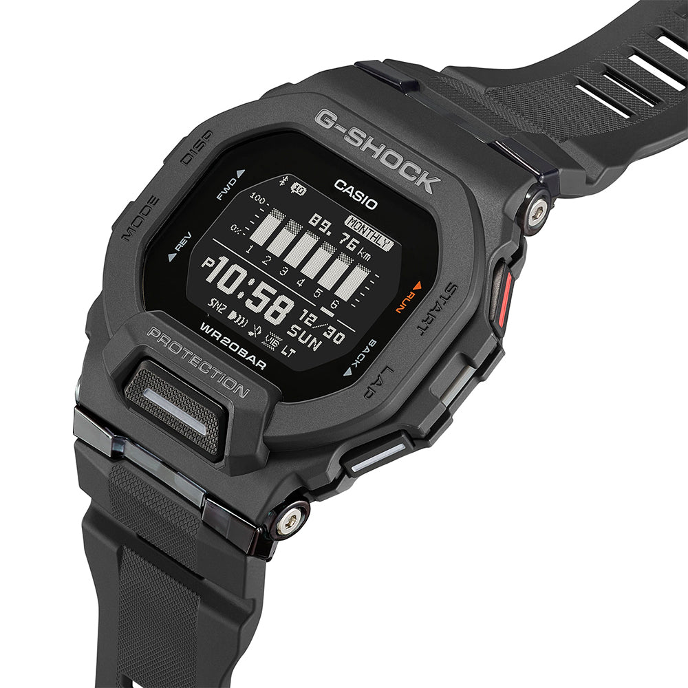 Casio G-Shock GBD200-1 G-Squad Bluetooth Smartwatch with Step Tracker & Heart Rate Monitor - Perfect for Fitness, Running & Outdoor Adventures
