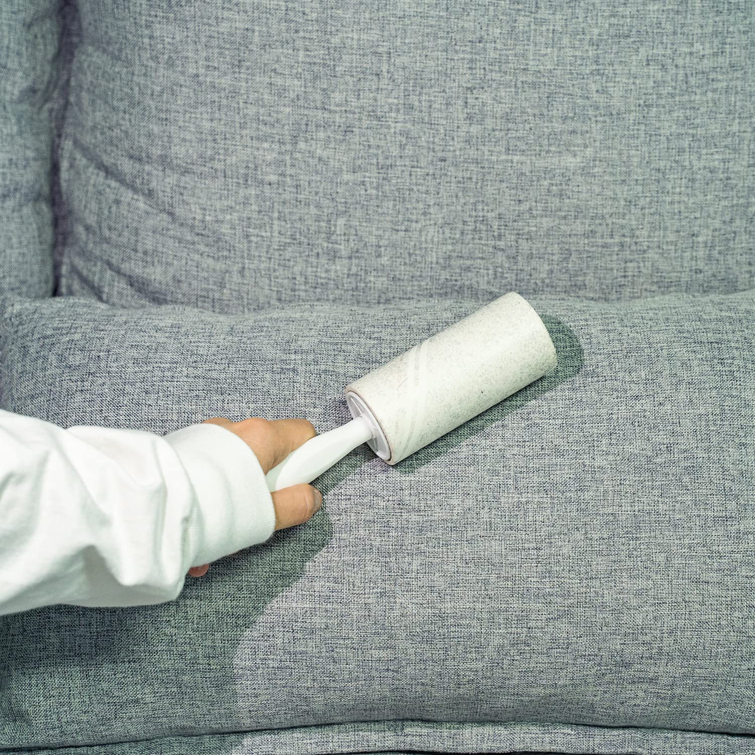 MELERIO Lint Rollers Set - 6 Refills (420 Sheets) with 1 Handle, 1 Dust Cover & 5 Extra Sticky Rollers for Clothes, Furniture, Pet Hair Removal - Perfect for Home, Office, Car and Travel Use