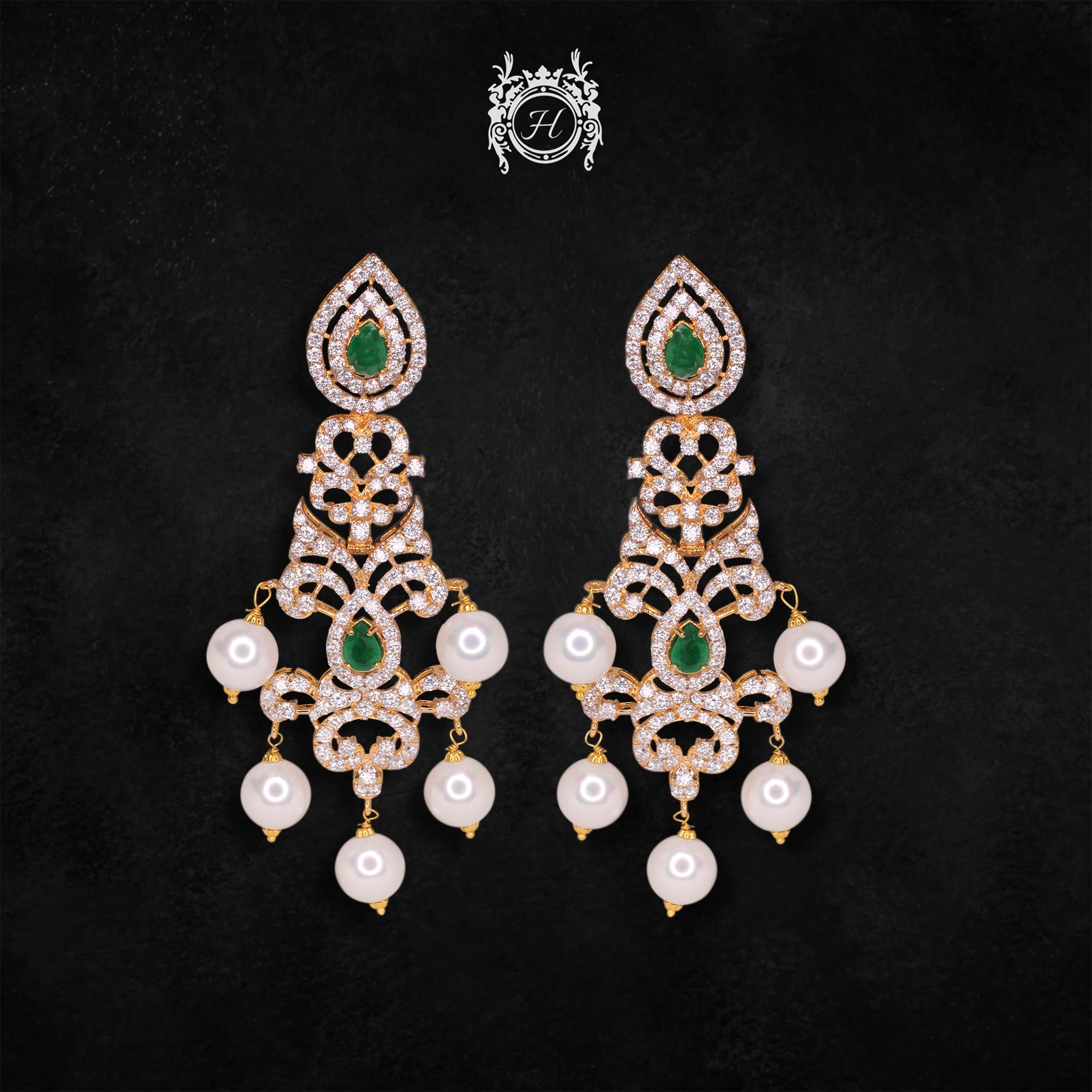 Exquisite Jade, Pearl & Zircon Earrings for Women - Elegant Dangle Drop Jewelry for Parties, Weddings & Special Occasions