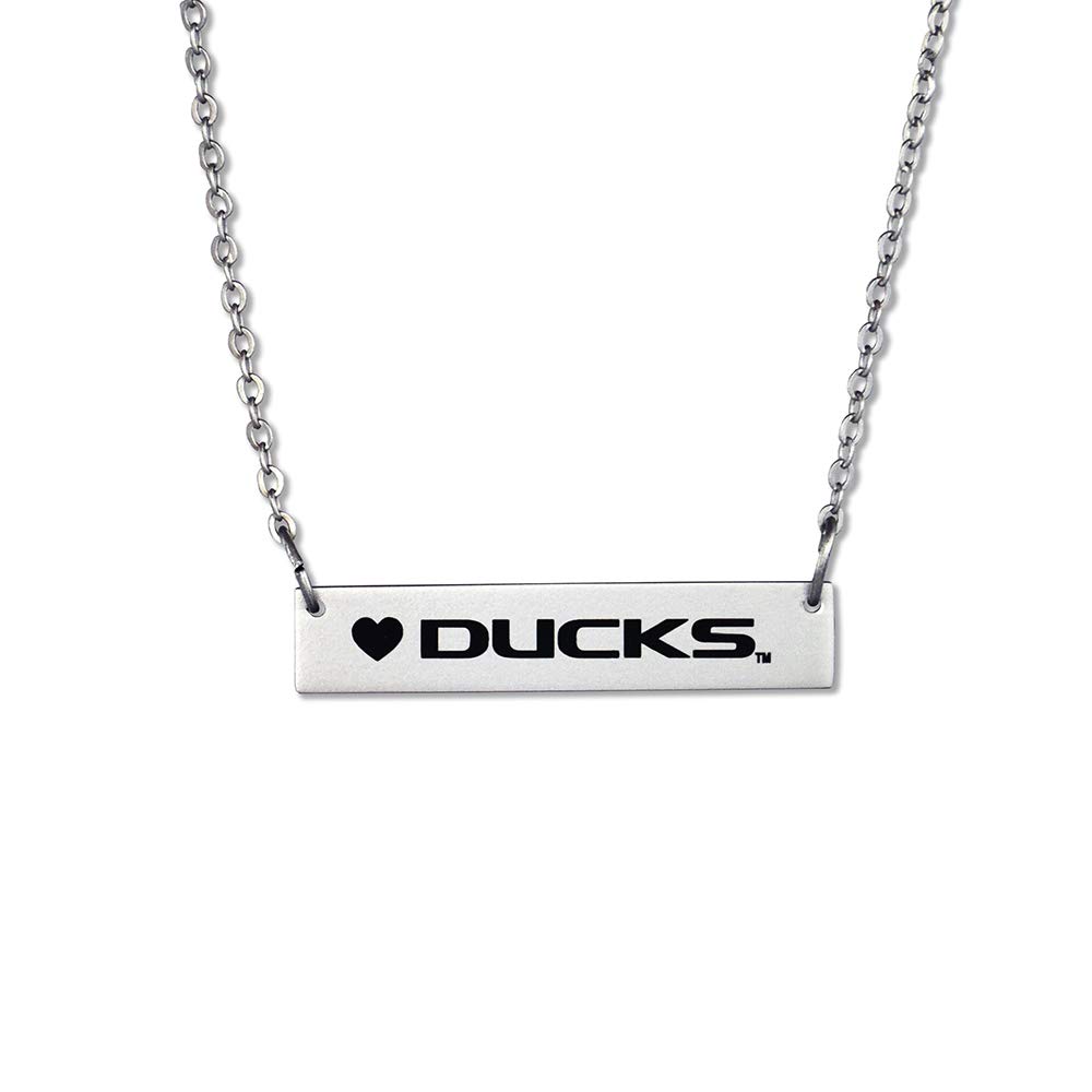 Fan Frenzy Love Oregon Silver Bar Necklace - Dainty Layering Jewelry for Women, Perfect Gift for Anniversary, Birthday & Everyday Wear