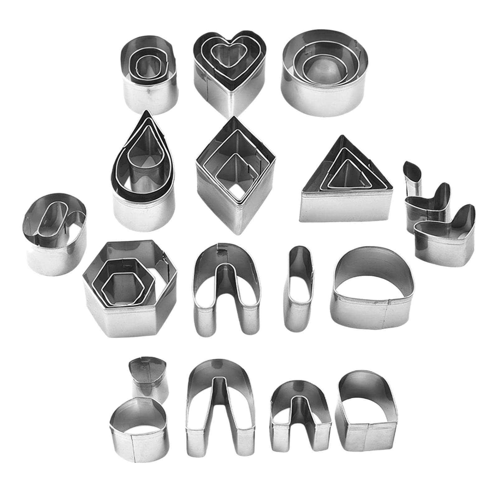 Shamjina 33-Piece Clay Cutting Set for Handmade DIY, Vegetable & Biscuit Dough - Perfect for Baking, Cooking & Crafting Projects