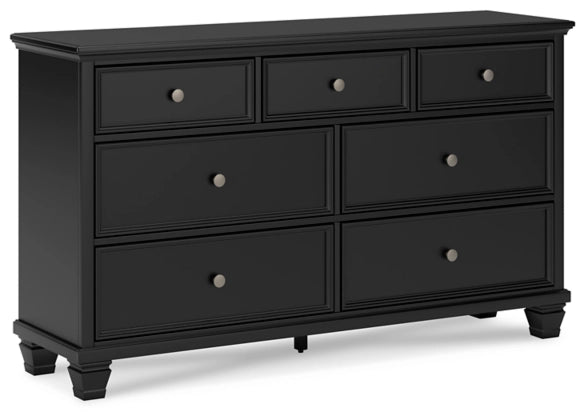 Modern Laney 6-Drawer Dresser for Bedroom - Solid Wood Chest of Drawers with Metal Handles, Stylish Storage Organizer for Clothes, Bedroom Furniture for Home Decor