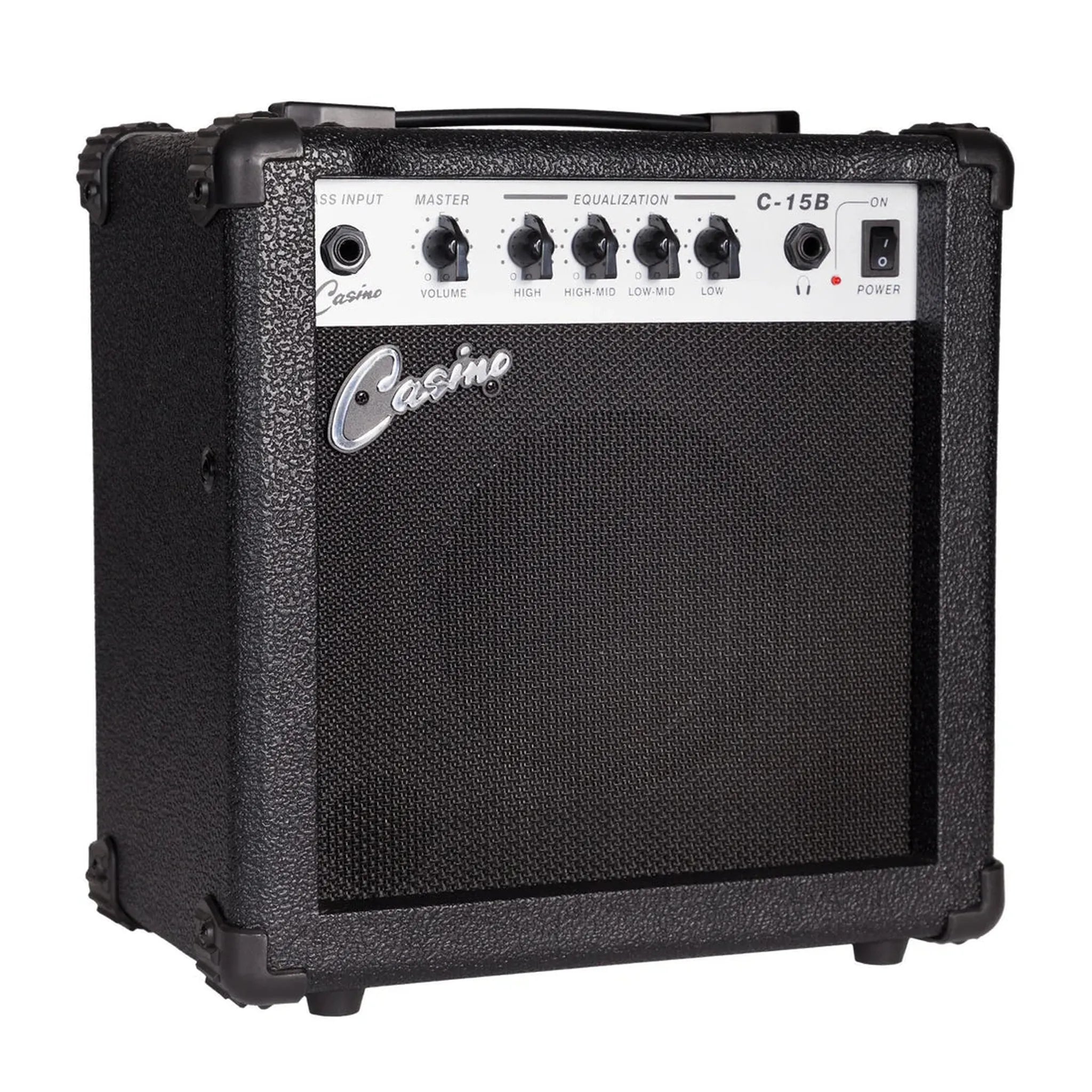 15 Watt Bass Amplifier for Guitar & Electric Bass - Portable Mini Amp for Home, Studio & Live Performances