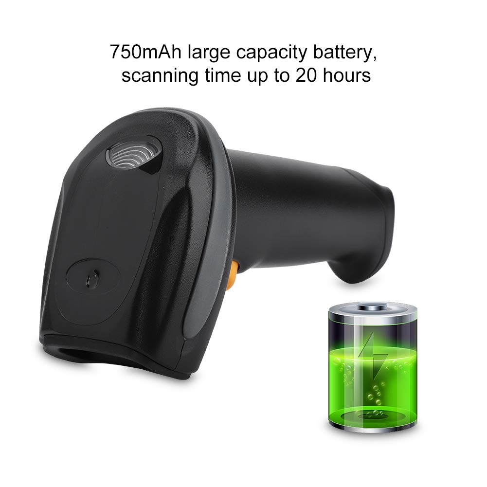 Wireless Barcode Scanner Gun with Charging Dock - Fast & Accurate Scanning, Plug and Play No Driver Needed - Ideal for Retail Stores, Warehouses & Inventory Management