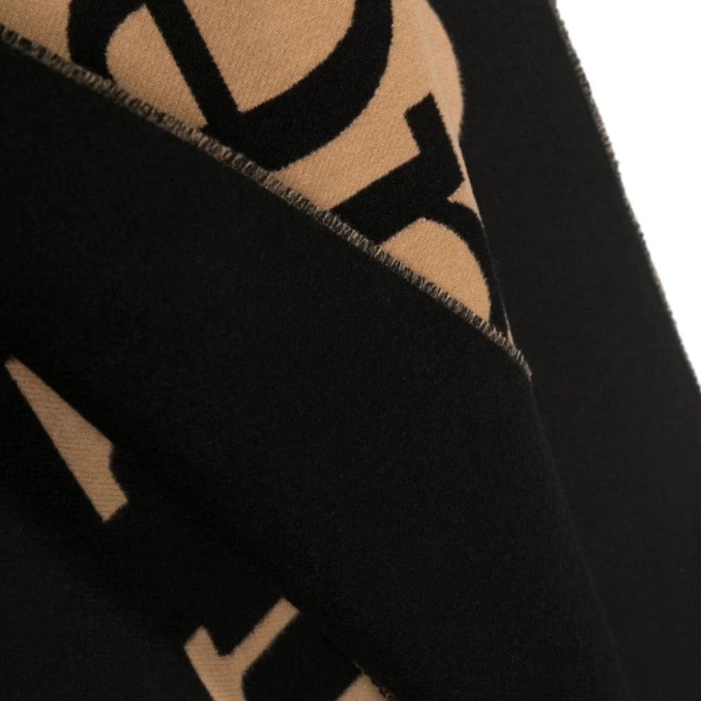 ALEXANDER McQUEEN Brown & Black Luxury Cashmere Scarf - Warm Winter Fashion Accessory for Women & Men | Perfect for Cold Weather, Office & Outdoor Activities