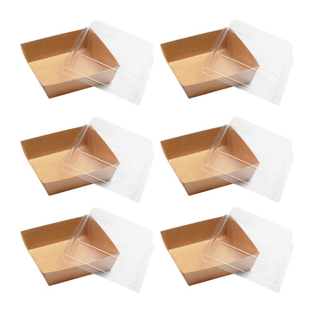 Hemoton 50-Pack Kraft Paper Cupcake Containers with Window - Eco-Friendly Bakery Boxes for Cookies, Pastries, Cakes & Donuts | Perfect for Home Baking, Cafes, Takeout & Gift Packaging