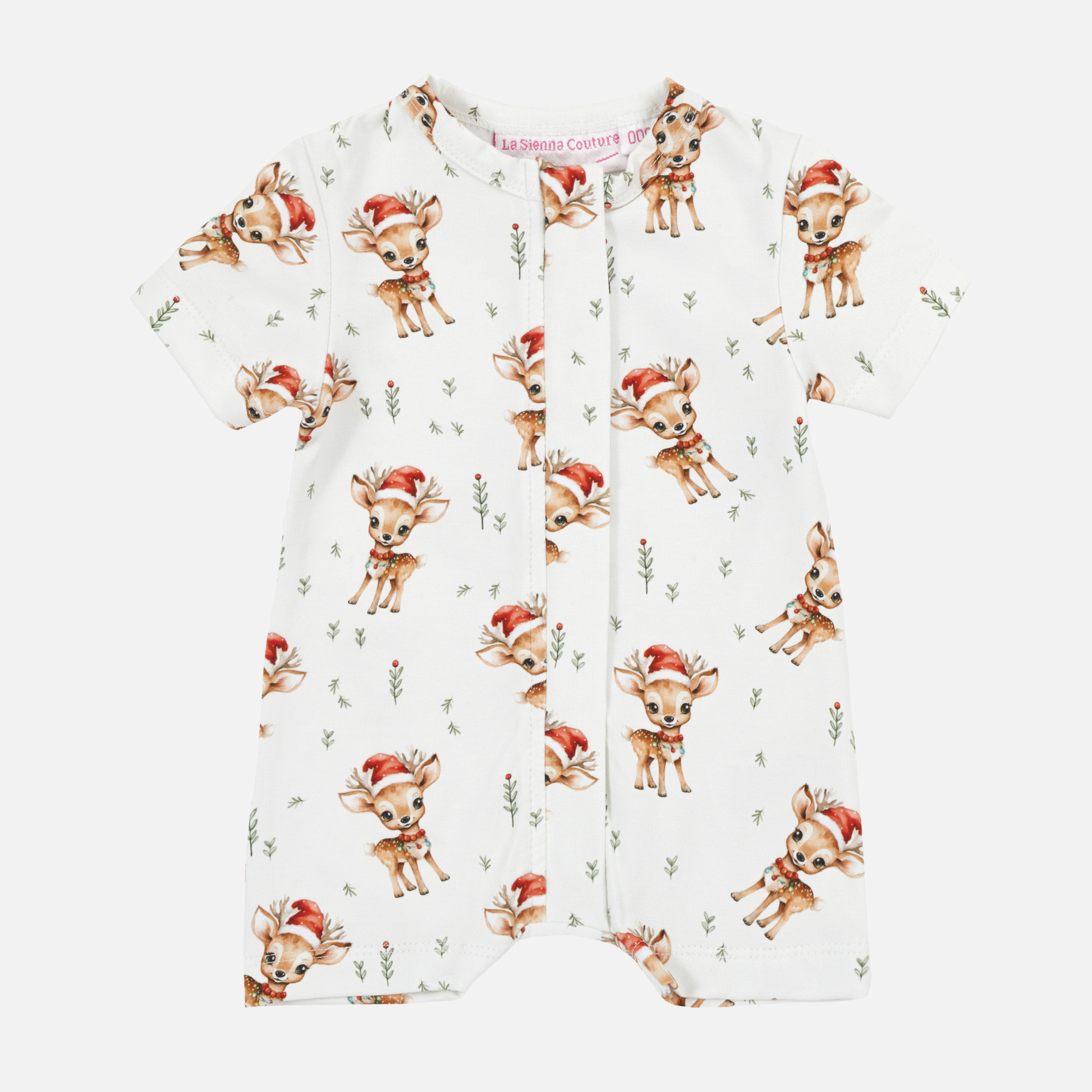 Summer Zip Romper for Baby & Toddler - Dasher the Reindeer Outfit | Cute Holiday Christmas Pajamas for Boys & Girls | Perfect for Family Photos, Holiday Parties & Cozy Sleepwear