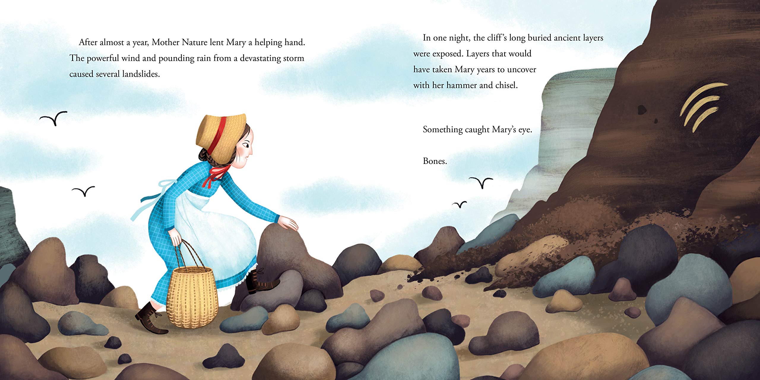 Dinosaur Lady: Mary Anning, First Paleontologist - Kids Fossil Book & Science Gift