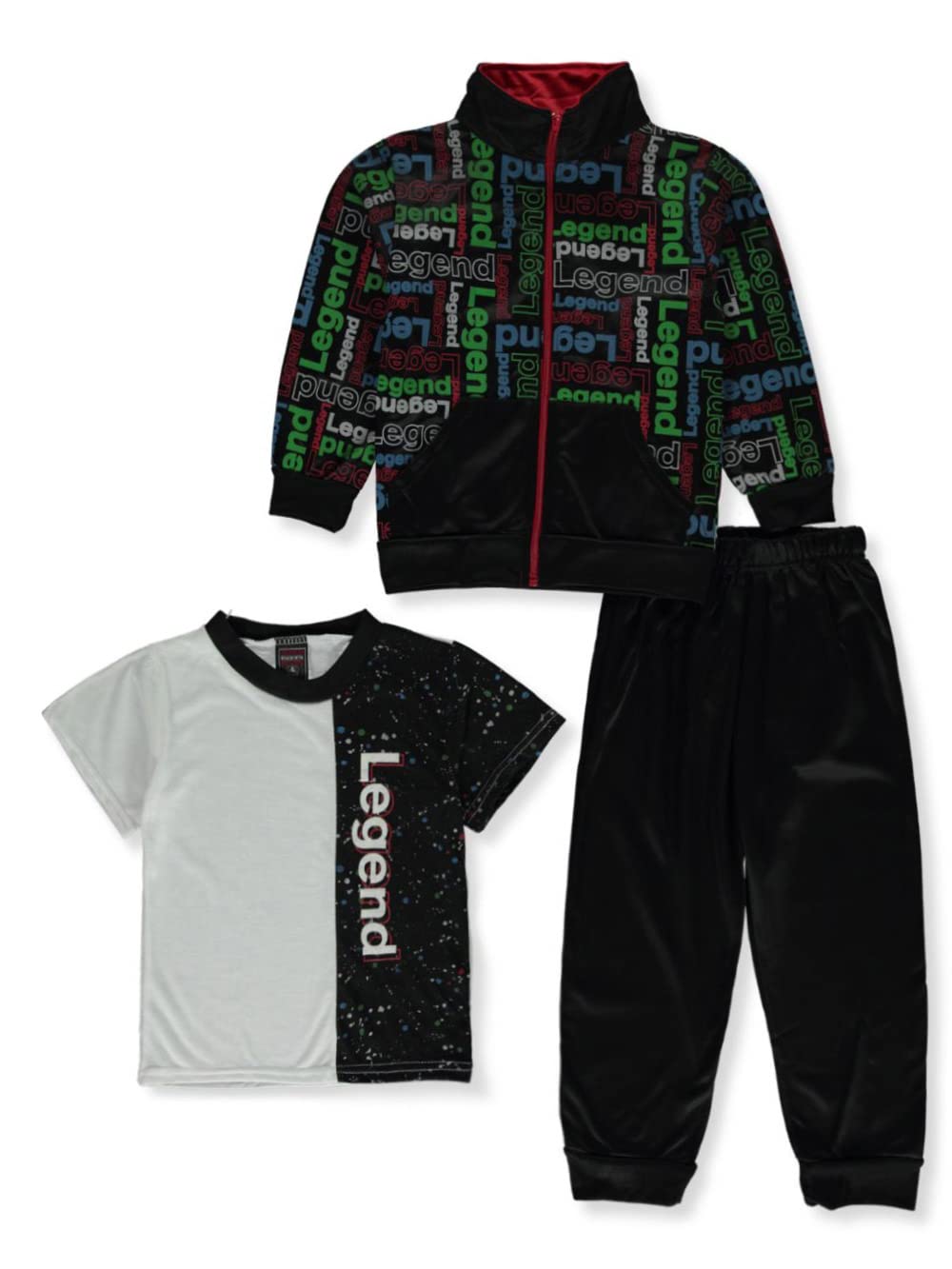 Quad Seven Boys' 3-Piece Jogger Set - Casual Play & School Outfit
