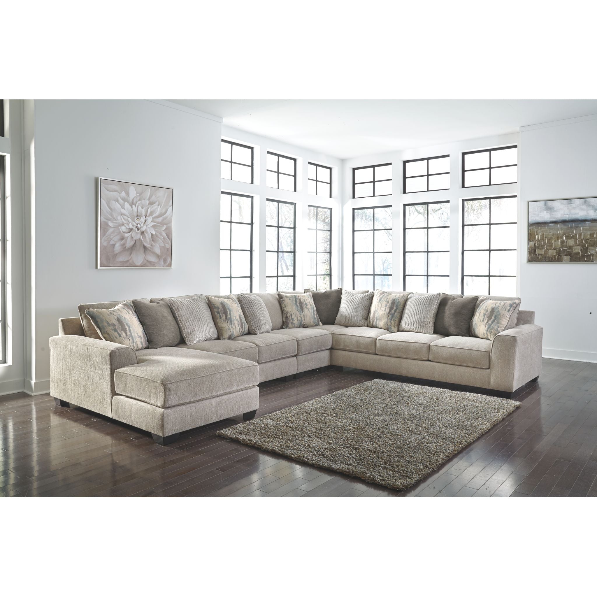 Ardsley 5-Piece Sectional Sofa with Chaise Lounge - Modern L-Shaped Living Room Furniture for Small Spaces, Apartment & Family Home Comfort