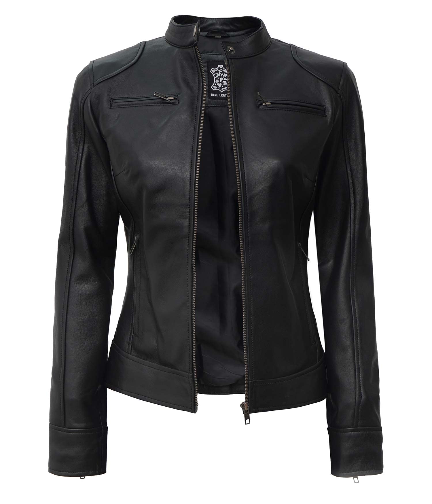 Genuine Lambskin Leather Jacket for Women - Stylish Biker Motorcycle Jacket with Premium Quality | Perfect for Riding, Casual Wear & Fashion Outfits