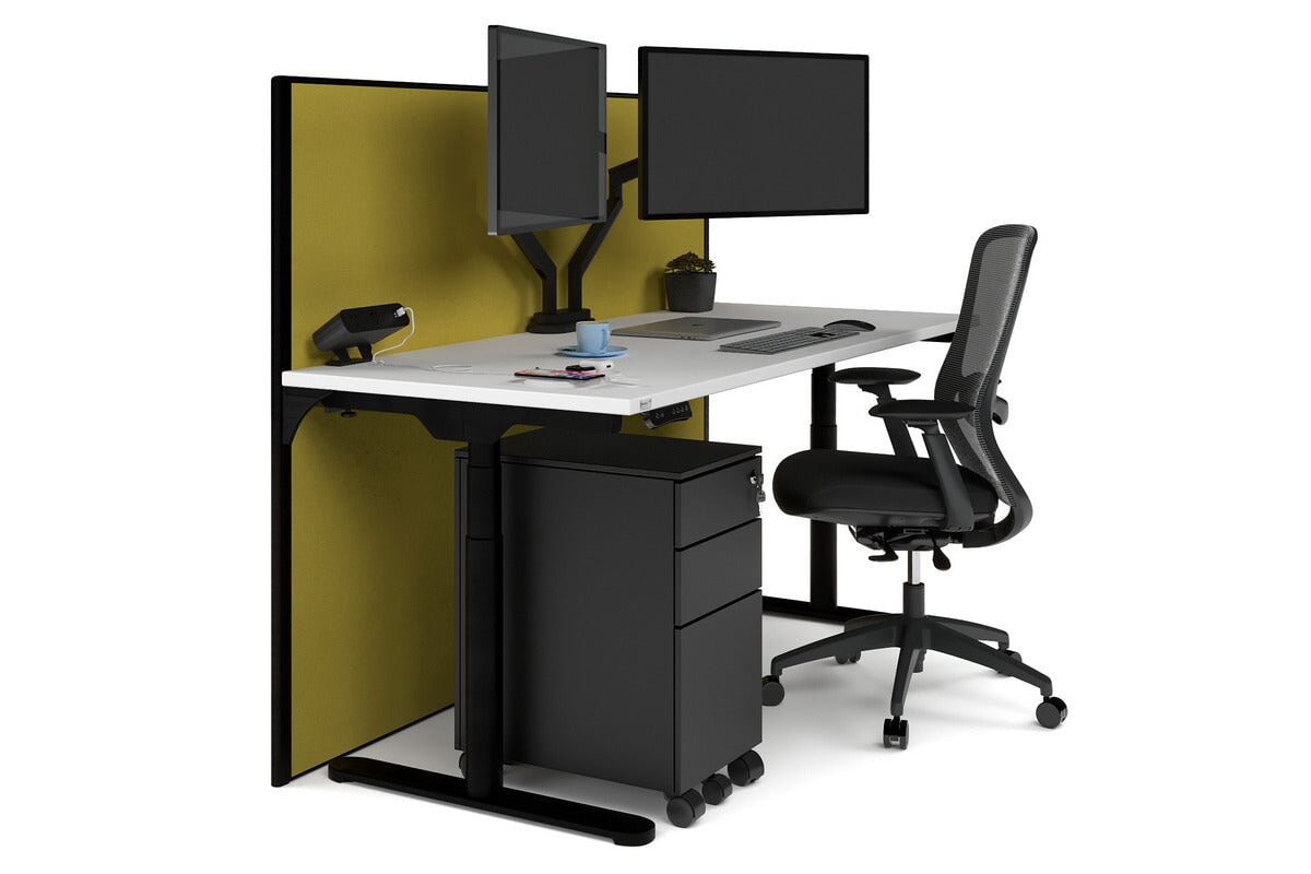 Flexi Premium Height Adjustable Single Workstation [1800L x 700W] - Ergonomic Standing Desk for Home Office, Gaming & Study - Electric Sit Stand Desk with Memory Function
