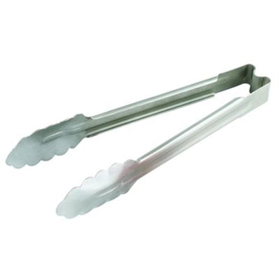 Vollrath 12-Inch Stainless Steel Utility Tongs - Professional Kitchen Tongs for Cooking, Grilling, Serving & Salad Tossing - Heavy Duty Restaurant & Home Use
