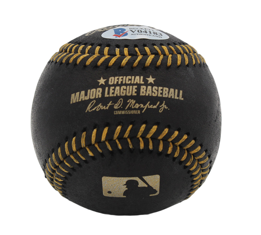 Ronald Acuna Jr. Signed Atlanta Braves Baseball - Official MLB Authentic Black Rawlings Baseball - Perfect for Collectors, Fans, and Sports Memorabilia Displays