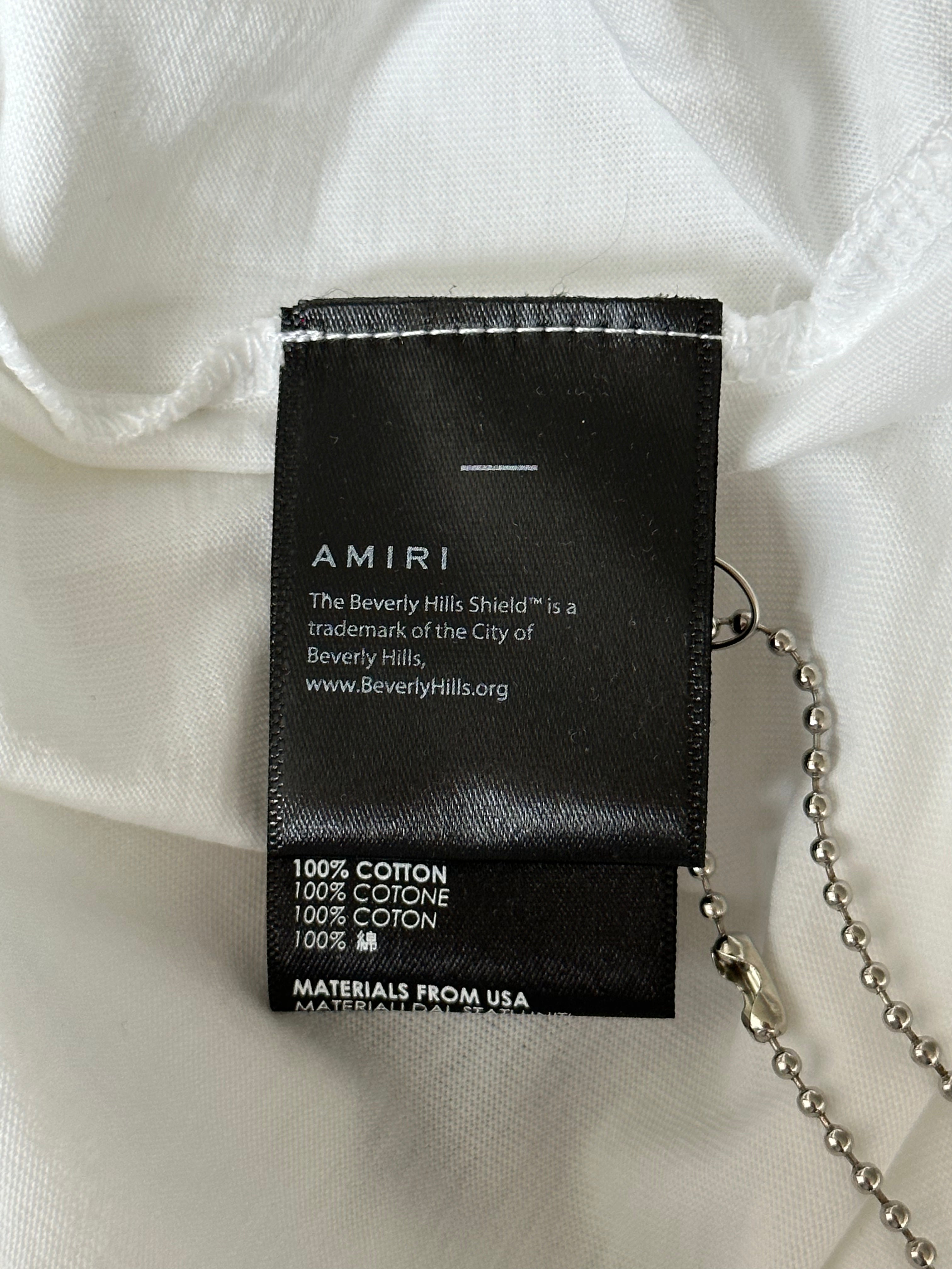 Amiri White Rainbow Beverly Hills T-Shirt for Men | Stylish Graphic Tee for Casual Wear & Street Fashion
