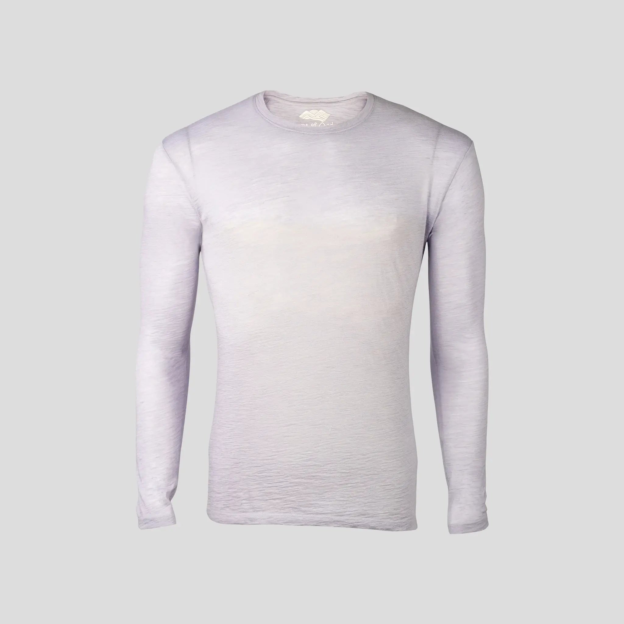 Premium Men's Alpaca Wool Long Sleeve T-Shirt - 160 Ultralight Thermal Base Layer for Hiking, Camping & Winter Outdoor Activities