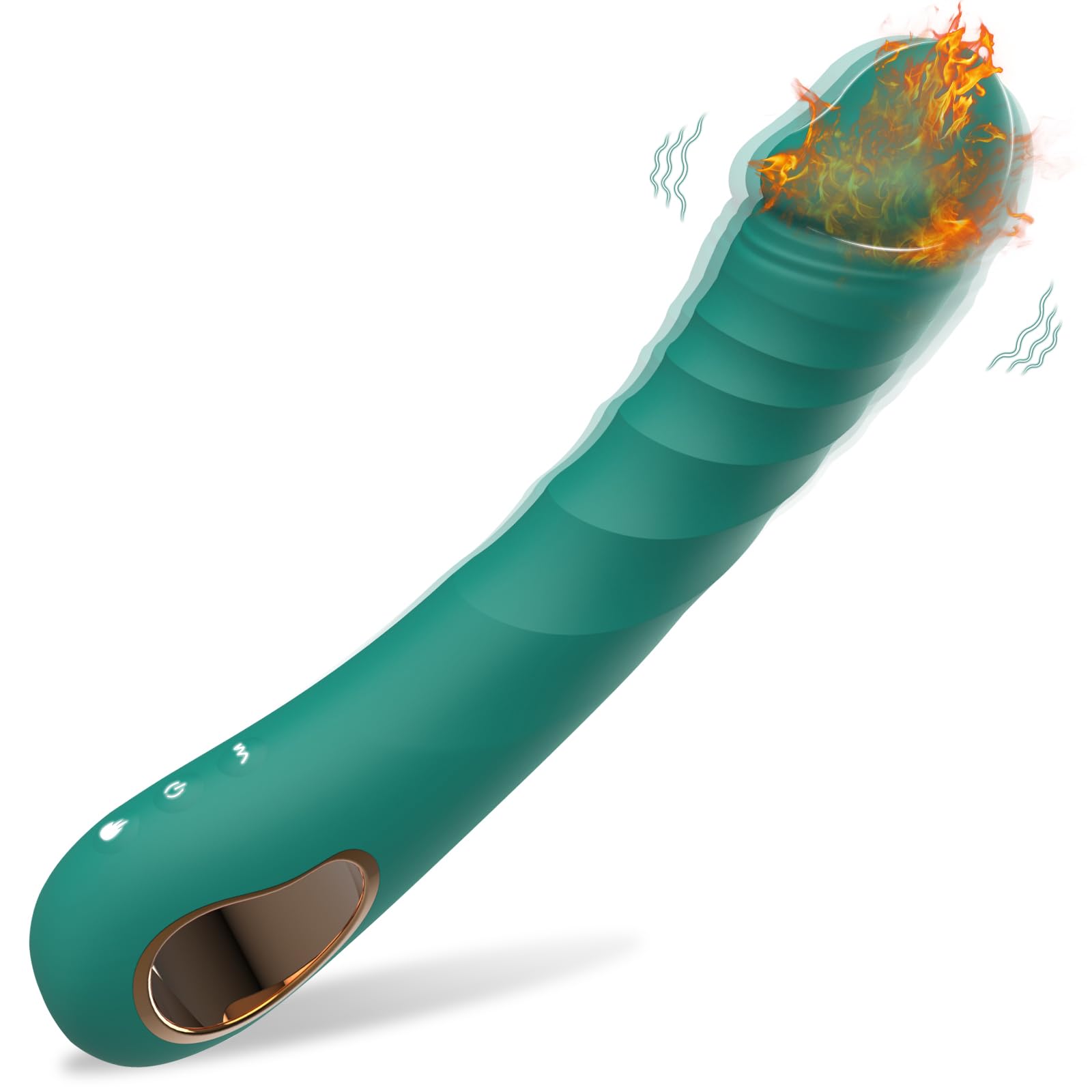 Heated G-Spot Vibrator for Women - Realistic Dildo with 10 Vibration Modes, Nipple & Anal Stimulator - Couples Sex Toy for Enhanced Intimacy - Perfect for Bedroom Play, Romantic Nights & Solo Pleasure (Green)