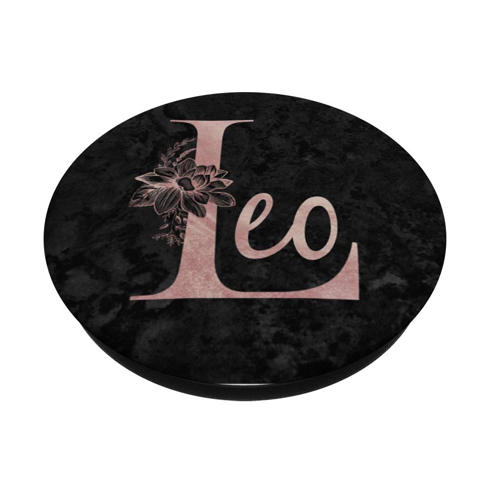 Leo Zodiac Sign Astrology Pink Rose on Black Design T-Shirt - Perfect for Birthday Gifts, Cosplay & Astrology Lovers