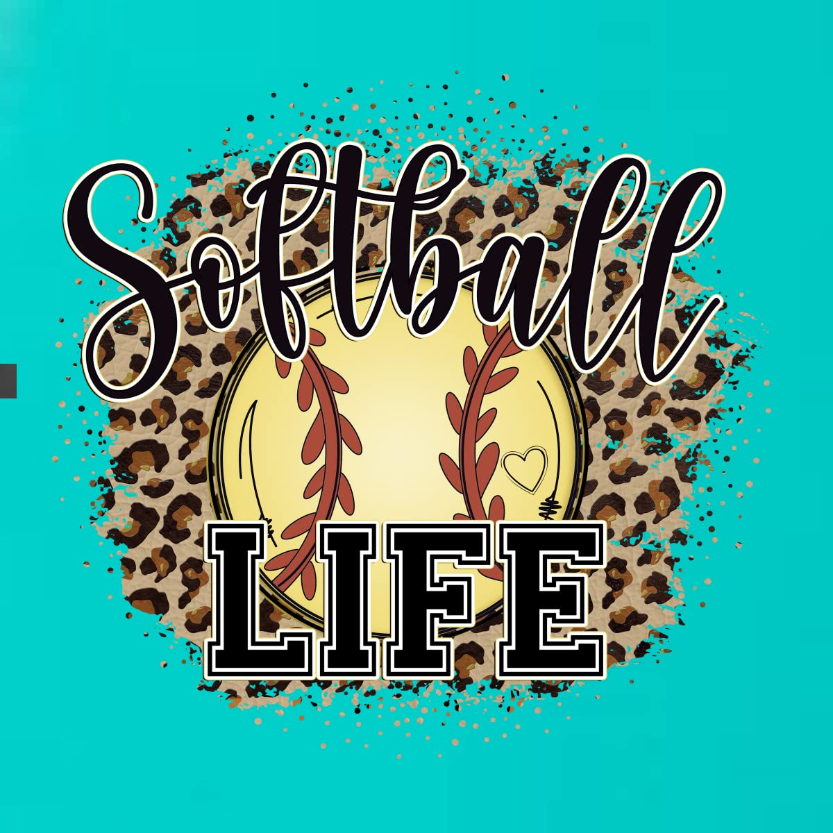 Softball Life Animal Print Girls Sports Tri-Blend Racerback Tank Top - Breathable & Comfortable Athletic Shirt for Softball Practice, Gym Workouts & Casual Wear