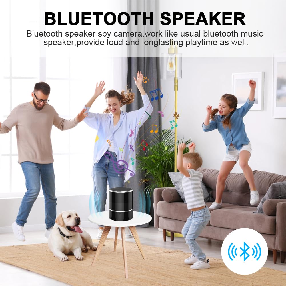 Wireless Security WiFi Camera with Bluetooth Speaker - 240° Wide Angle View, 1080P HD, Motion Detection, Phone App Control for Home, Office & Store Surveillance (2.4G/5G Dual Band) | Perfect for Baby Monitoring, Pet Watching & Business Security