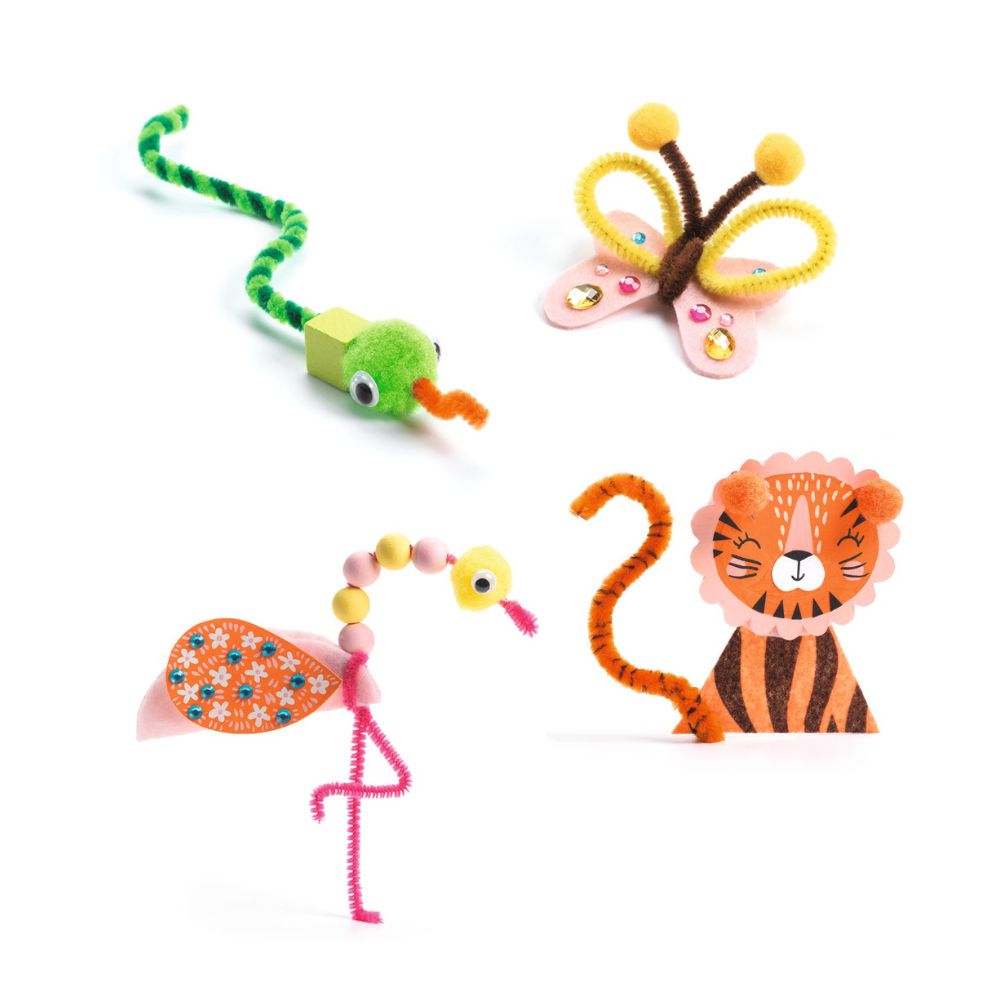 DIY Jungle Animals Craft Kit for Kids Ages 3-6 | Creative Animal Art Project | Fun Educational Activity for Preschoolers & Toddlers | Perfect for Birthday Gifts & Classroom Crafts