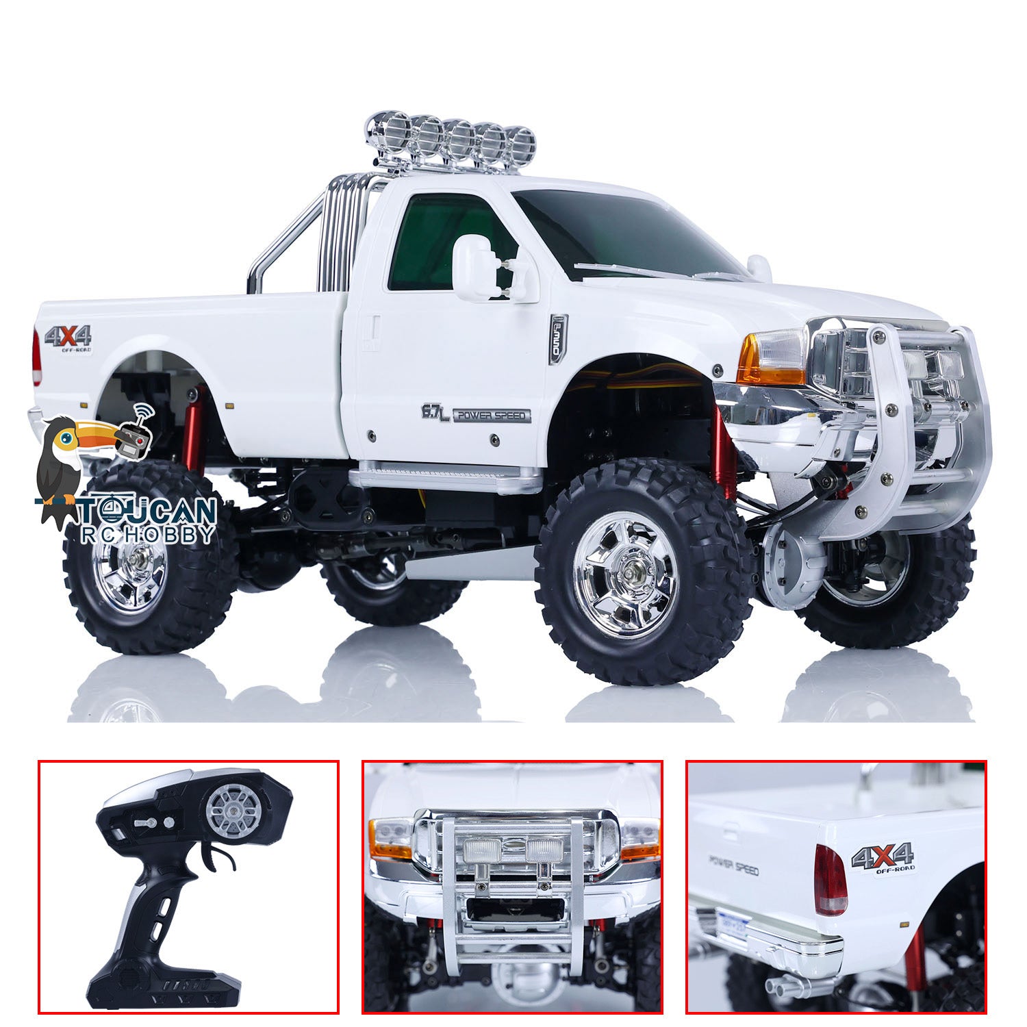1/10 Scale HG RC Pickup Truck P410 - 4WD Off-Road Rally Racing Crawler with 2.4Ghz Remote Control - Perfect Gift for Adults & Kids - Ideal for Backyard Racing, Trail Crawling and Off-Road Adventures