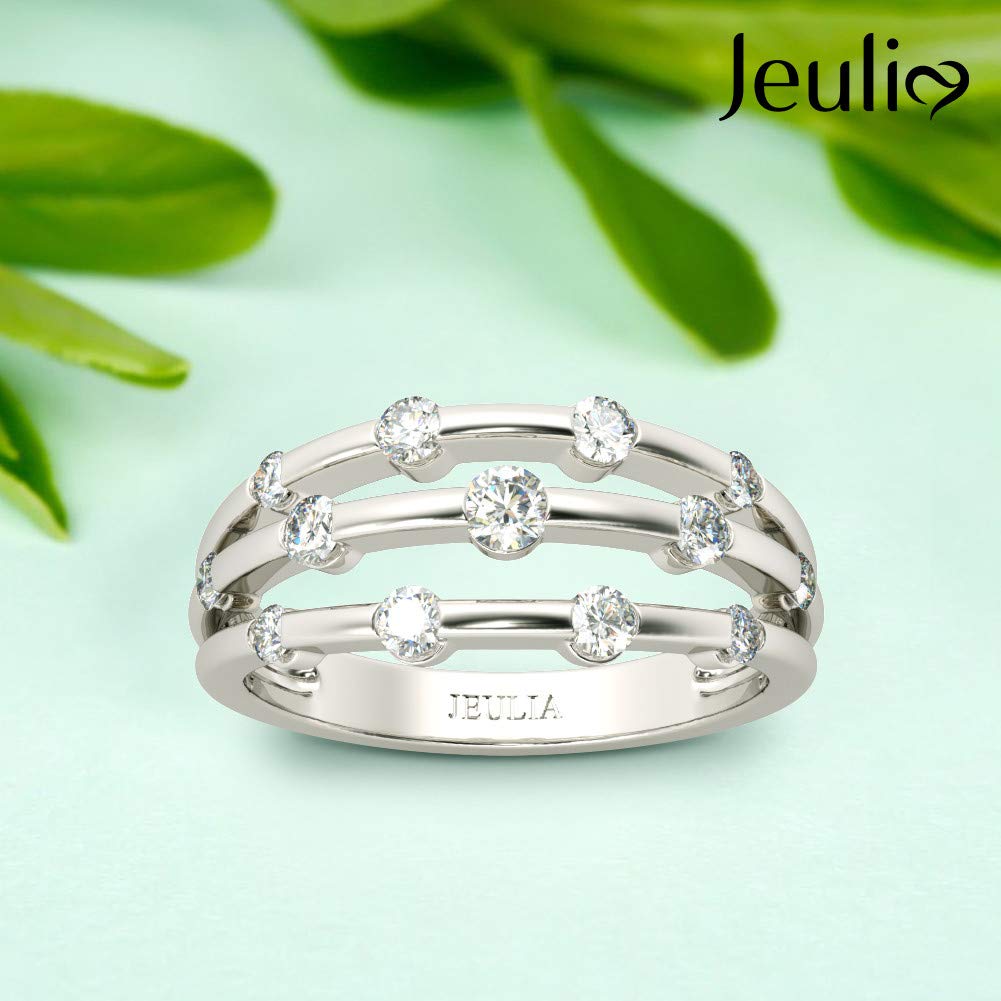 1 Carat Star Ring for Women - 925 Sterling Silver Cubic Zirconia Wedding Band, CZ Solitaire Engagement Ring, Anniversary Promise Jewelry Gift | Perfect for Proposals, Weddings, Anniversaries & Romantic Occasions