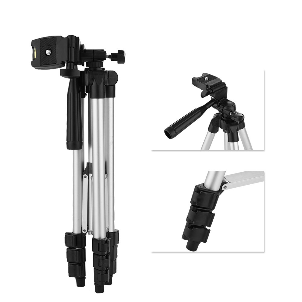 Universal Adjustable Phone Tripod Stand - Portable Travel Tripod for Smartphones & Digital Cameras with Storage Bag - Perfect for Vlogging, Live Streaming & Outdoor Photography