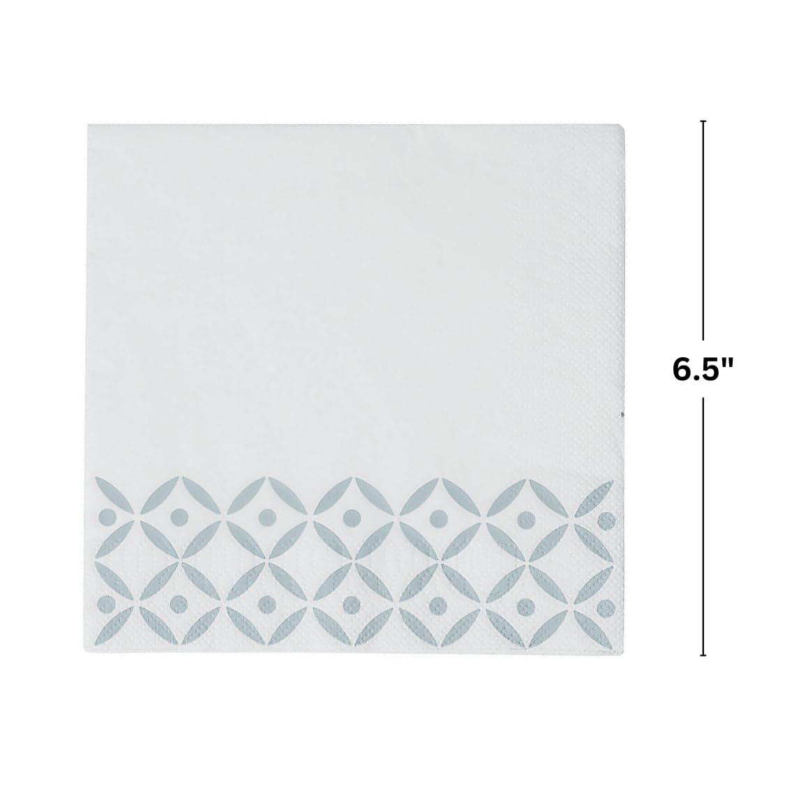 Silver Geometric Paper Napkins - 16 Pack Elegant Party Supplies for Weddings, Birthdays & Dinner Parties