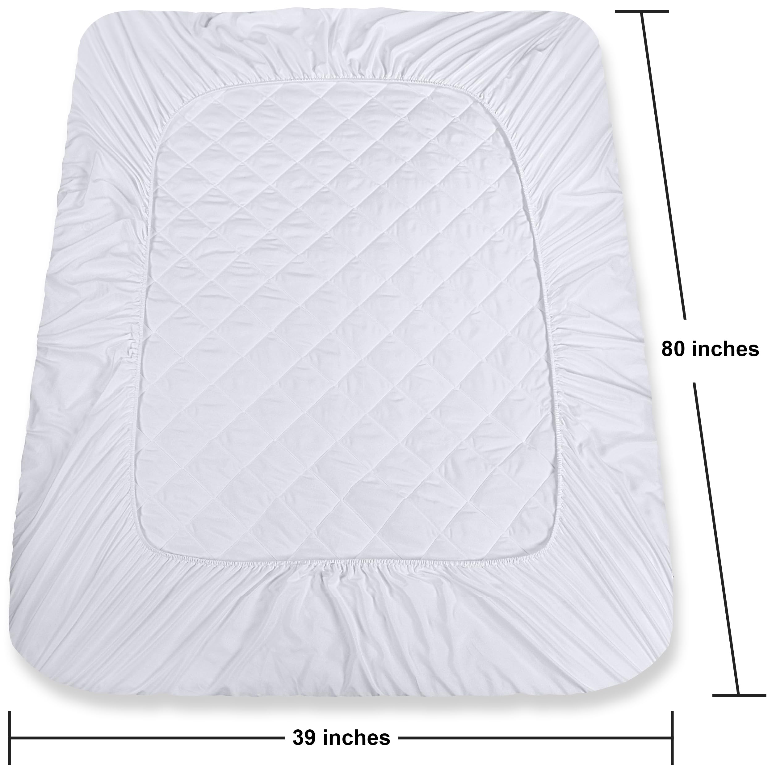 Utopia Bedding Quilted Fitted Mattress Pad - Twin XL Size, 16