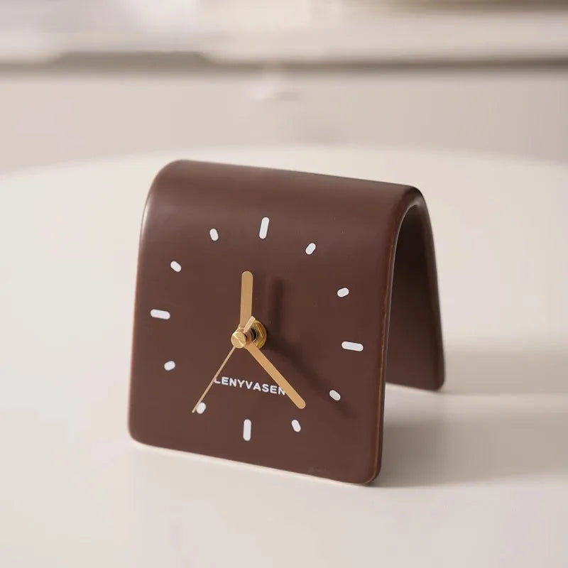 Milo Ceramic Desk Clock - Elegant Modern Office Decor, Home & Office Use, Perfect Gift for Professionals & Students