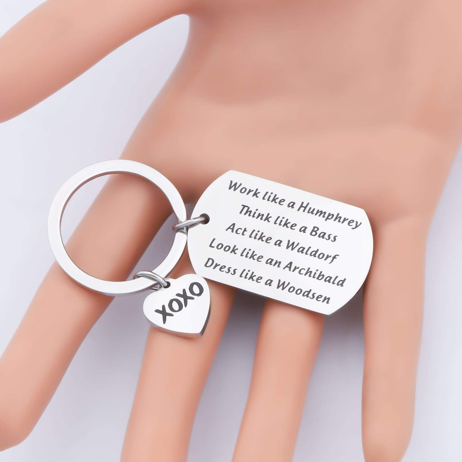 WSNANG Think Like a Bass Act Like a Waldorf Keychain - TV Show Inspired Gift for Fans - Perfect for Keychains, Backpacks, and Gifts
