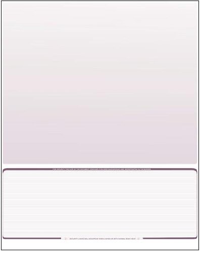 Business Voucher Check Stock - 500 Sheets Computer Laser Checks with Bottom Check & Burgundy Pinstripe Design | Perfect for Office Accounting, Payroll & Professional Check Printing