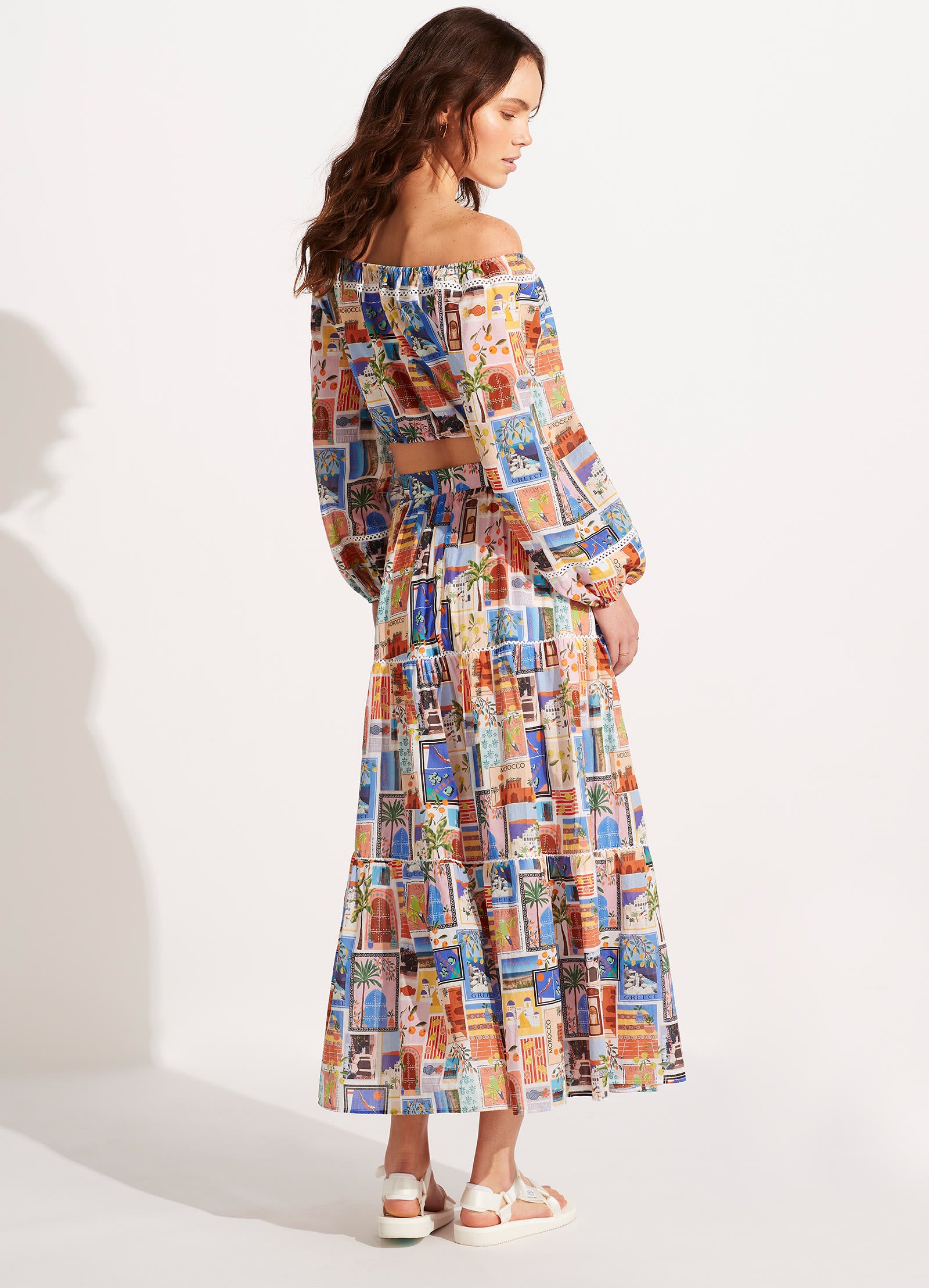 Stylish Vacation Skirt in Azure Blue - Perfect for Beach Getaways, Summer Travel & Casual Outings