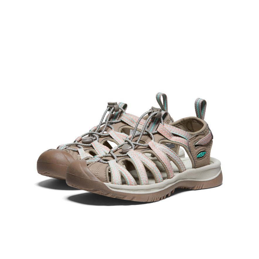 Women's Whisper Comfortable Sandals in Taupe & Coral | Stylish Summer Footwear for Beach, Travel & Casual Outings