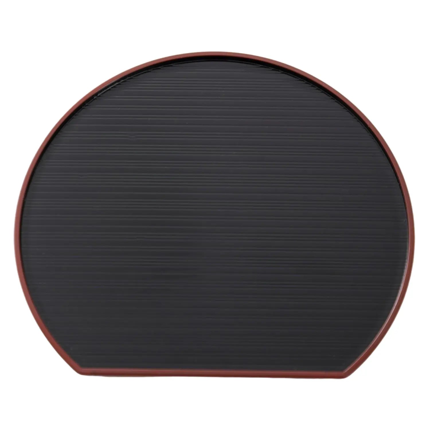 Premium ABS Resin Half Moon Serving Tray - Handcrafted Japanese Fukui Style - Perfect for Tea Ceremonies, Sushi Presentation & Home Decor