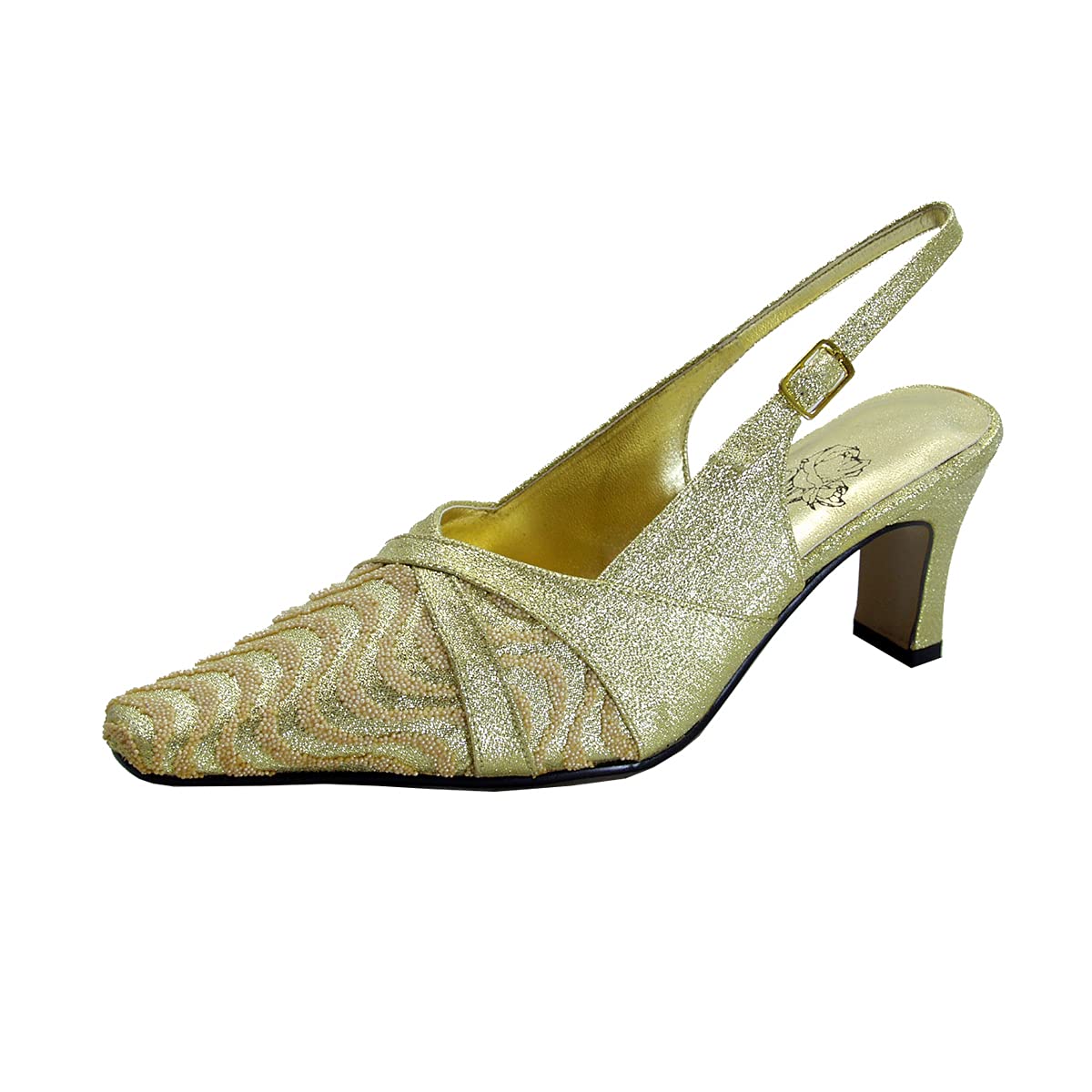 Floral Tula Women's Wide Width Dress Slingback Pumps - Comfortable & Stylish Heels for Work, Wedding & Special Occasions