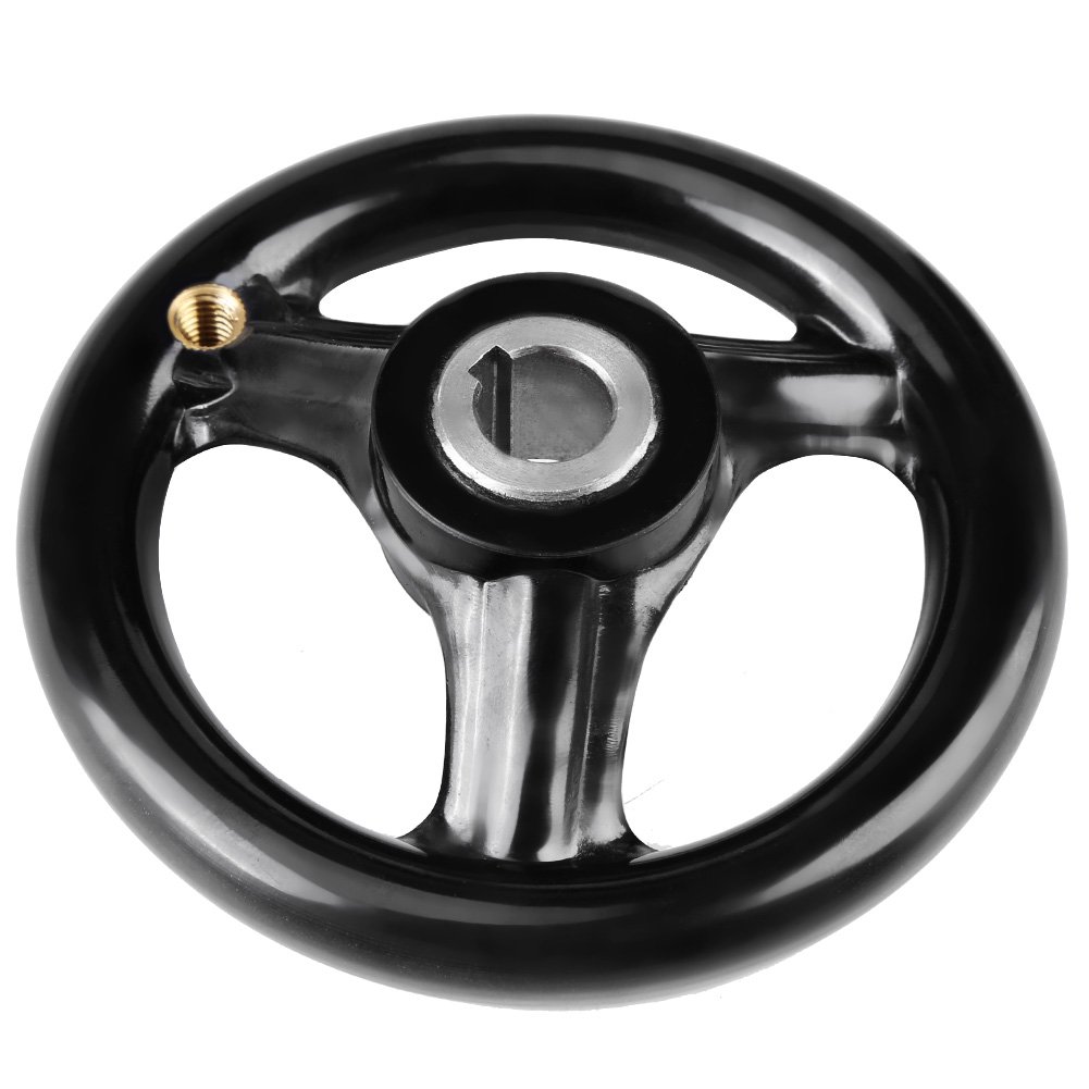 3 Spoke Hand Wheel 12x100mm Black Round Lathe & Milling Machine Replacement Part - Perfect for Precision Machining, Metalworking & DIY Projects