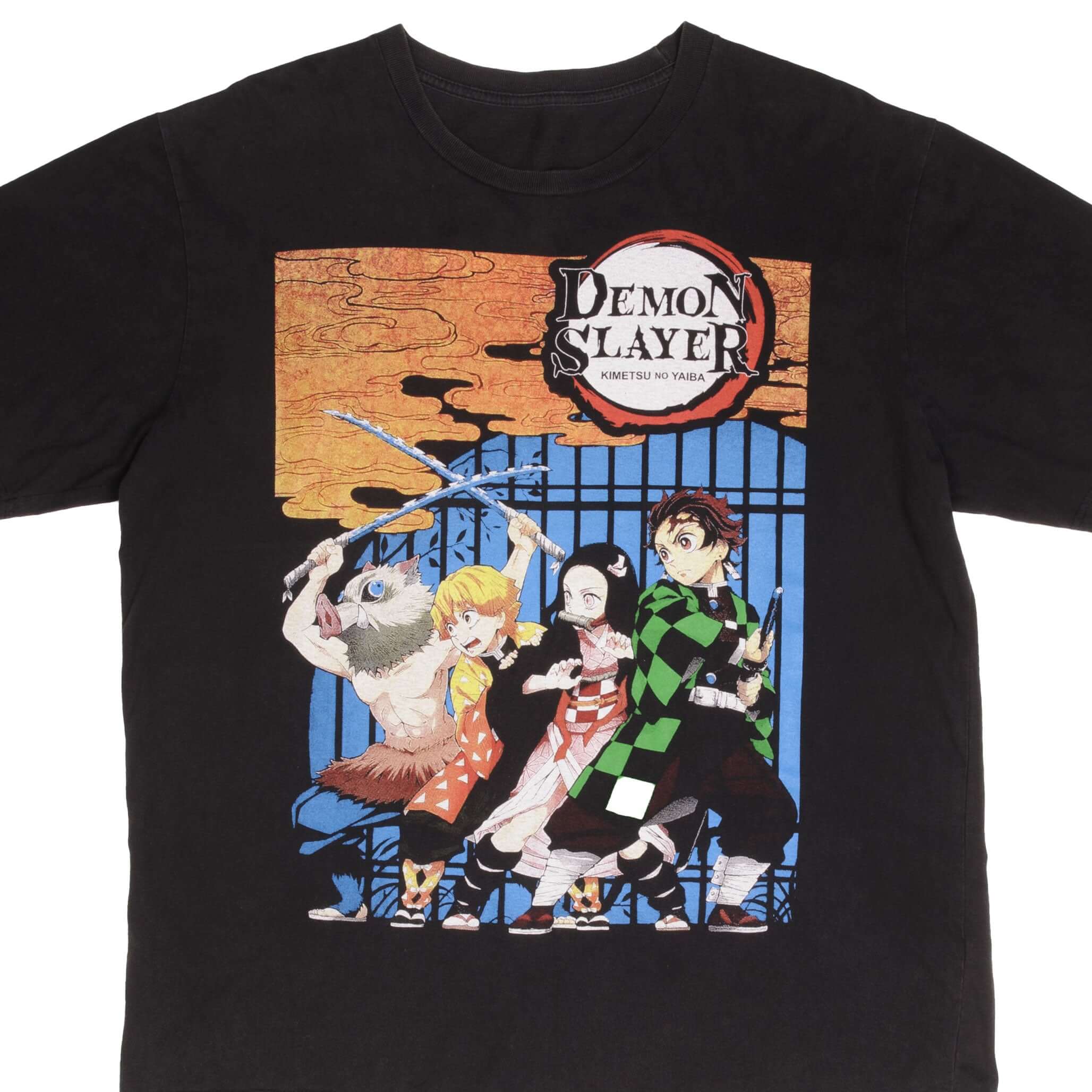 Vintage Demon Slayer Anime T-Shirt - Kimetsu no Yaiba 2000s Graphic Tee - Size XL - Casual Wear & Cosplay for Anime Fans