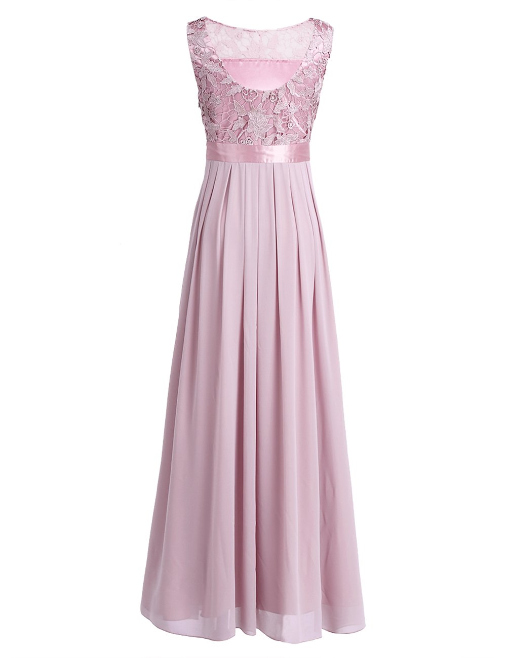 Elegant Floral Lace Crochet Wedding Dress for Women - A-Line Maxi Bridesmaid Gown for Formal Occasions, Beach Weddings & Evening Parties