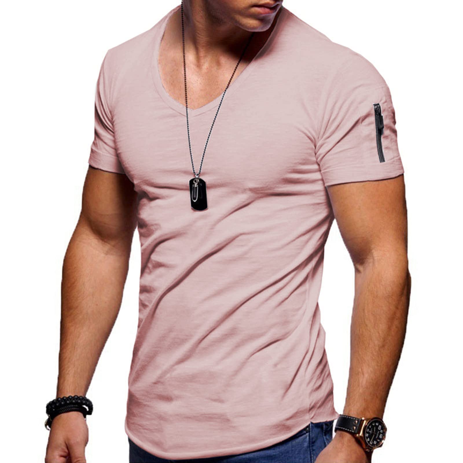 Men's Short Sleeve Muscle Fit T-Shirts - Bodybuilding Gym Workout Shirts for Athletic Training & Casual Wear | Moisture Wicking Active Tee for Weightlifting, Running & Everyday Use