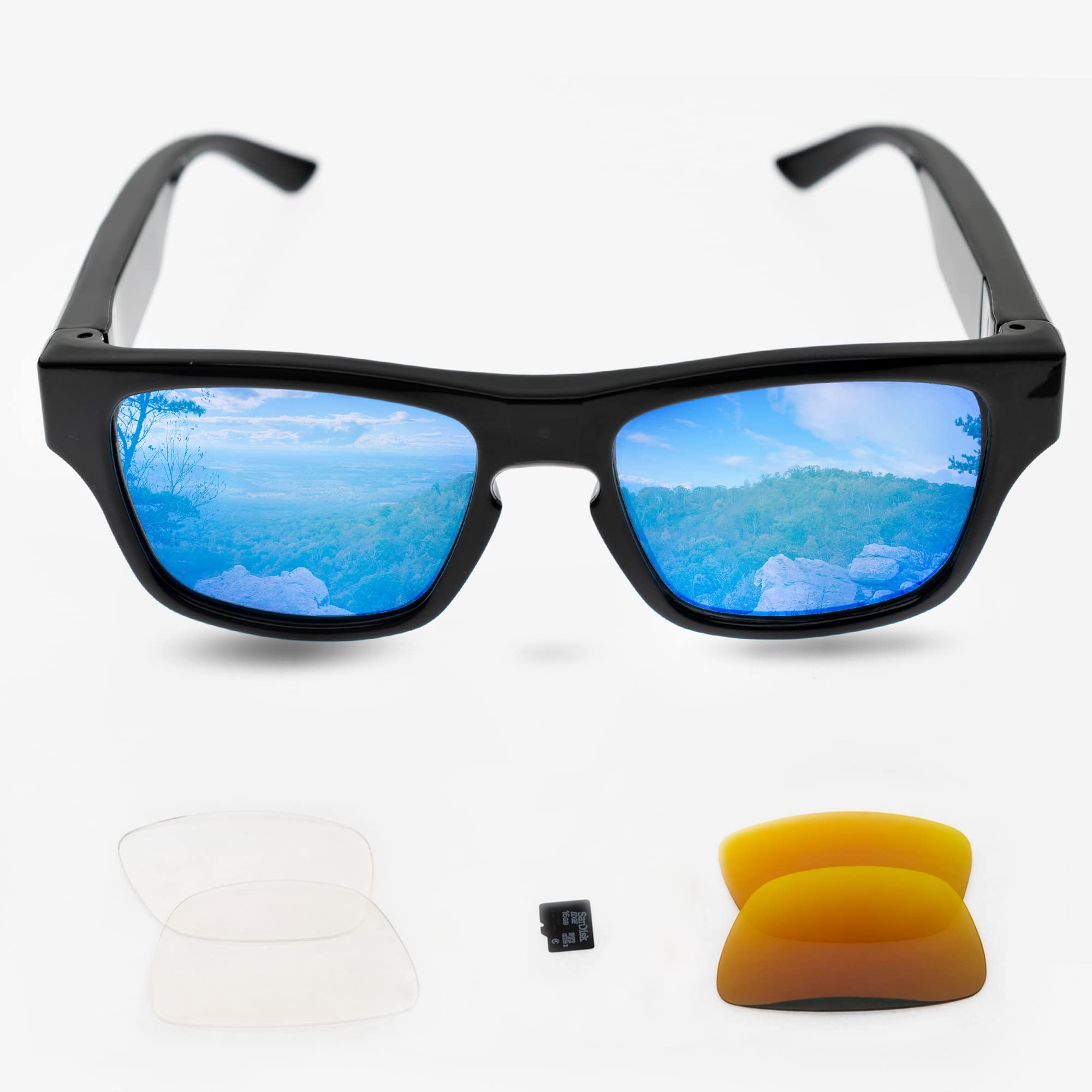 ViView Camera Glasses with Touch Control - 1080P HD Video Recording Sunglasses, Wearable Spy Glasses for Fishing, Driving, Cycling & Outdoor Adventures (G5-64G) | Perfect for Vlogging, Security & Hands-Free Recording
