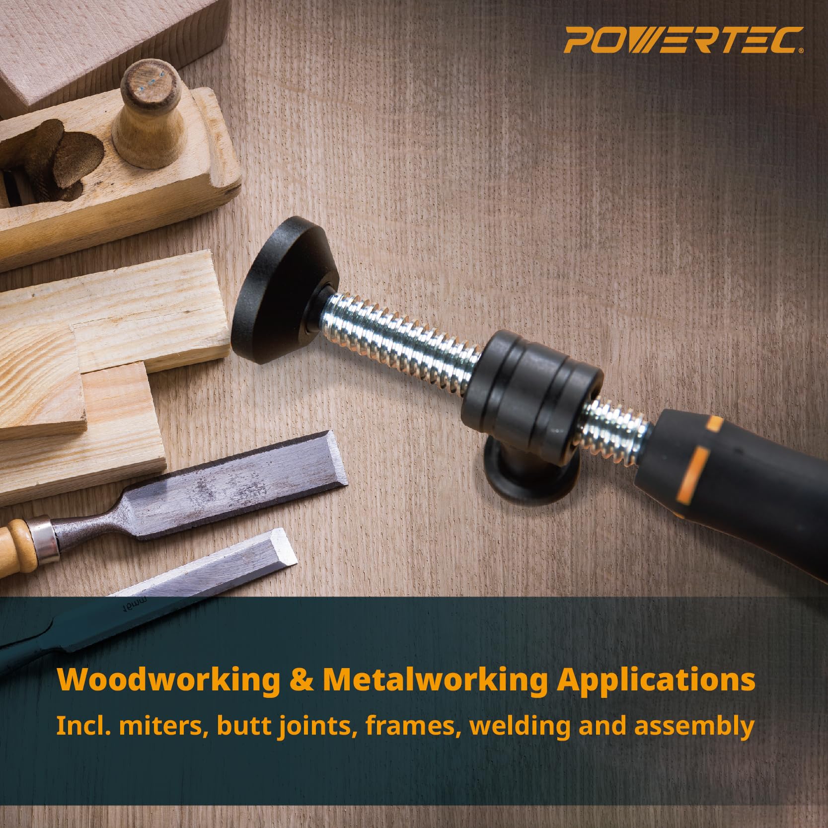 POWERTEC 90° Screw Clamp 2-Pack for 3/4