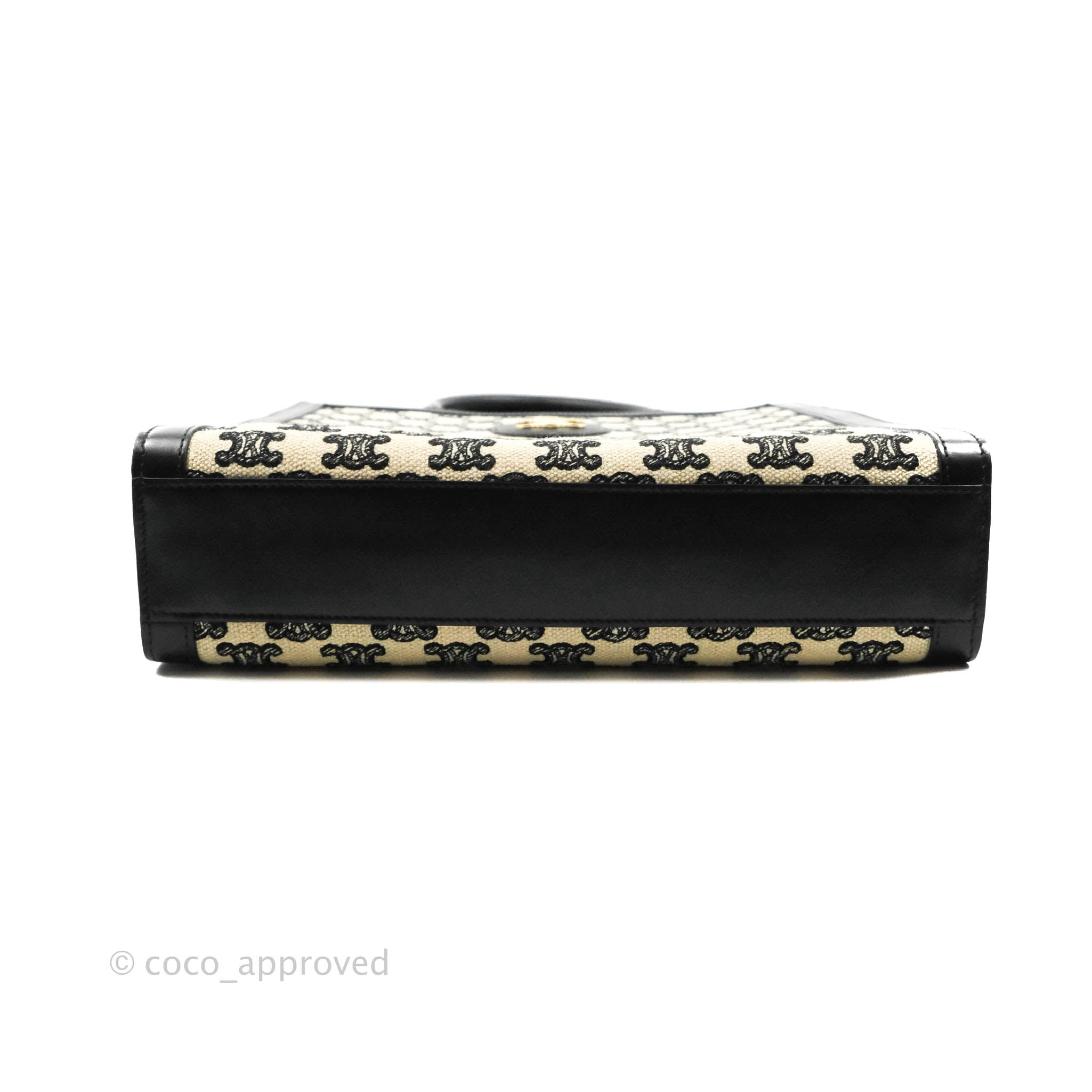 Celine Small Cabas Vertical Tote Bag with Triomphe Embroidery in Black Textile - Perfect for Work, Travel & Everyday Luxury Fashion Accessory