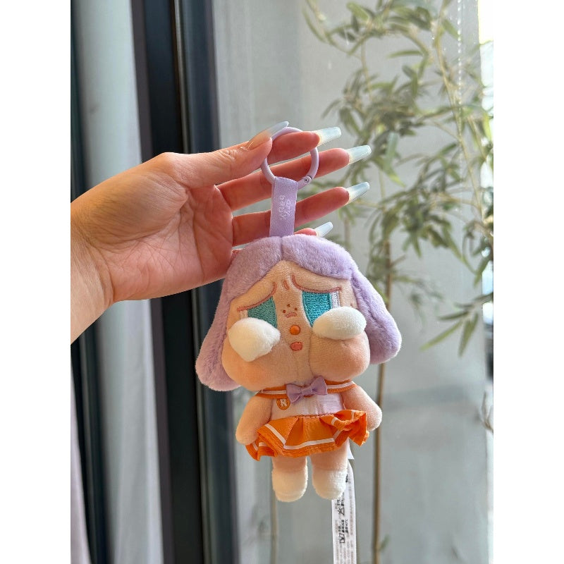 Crybaby Sunset Concert Plush Pendant Keychain - Bright Orange Kawaii Anime Accessory for Backpacks, Purses & Gift Giving